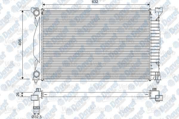 VALEO 734269 Su Radyatoru (632x398x26) Audi A4 1.8t/2.0/1.9tdi 01-> Otomatik  ####